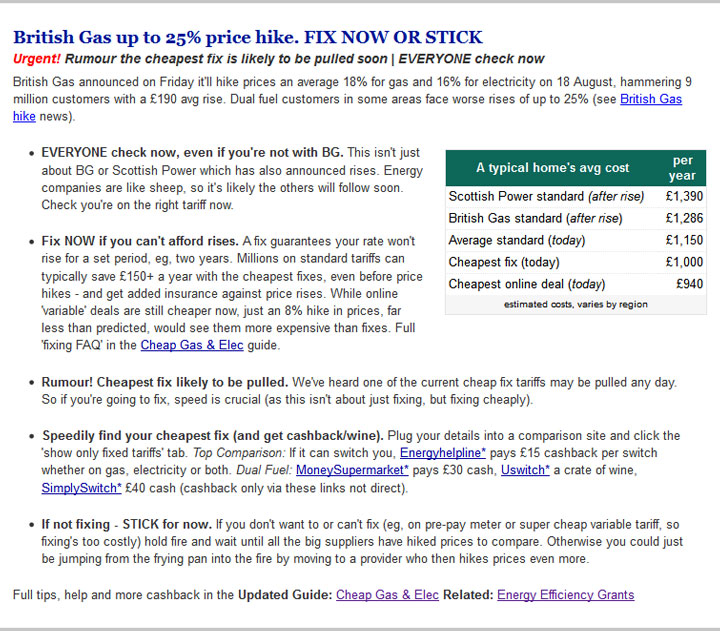 Energy Fixes, July 2011
