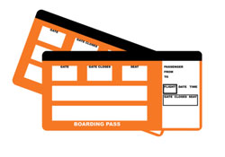 Boarding pass card