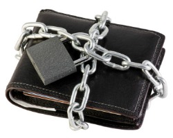 picture of wallet in padlock