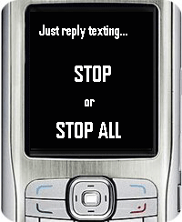 Just text 'STOP' or 'STOP ALL'