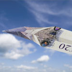 Plane made from �20 note