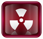 Red radiation icon